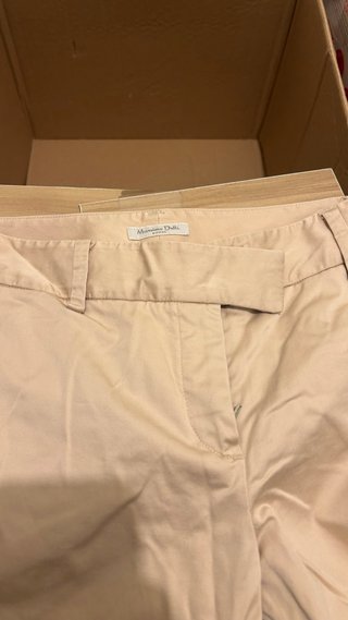 Pantalón de traje Massimo Dutti beige