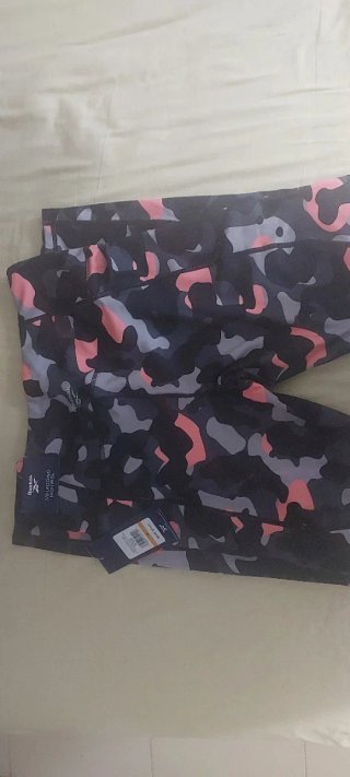 Leggings Reebok Donna Camouflage Rosa e Nero