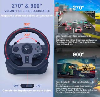 Volante PXN V9 900° Gaming Racing Wheel