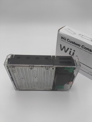 Nintendo Wii Transparente Custom + Carcasa Origina