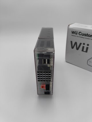 Nintendo Wii Transparente Custom + Carcasa Origina