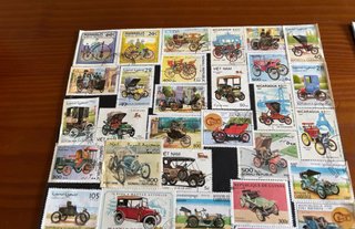 Colección de sellos de coches antiguos