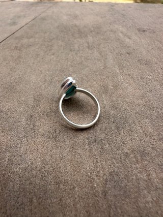 Anello in Argento Larimar a Goccia