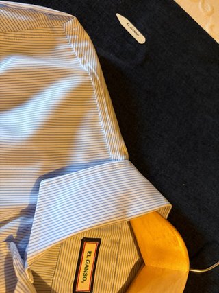 Camisa El Ganso XL Rayas Azules y Blancas