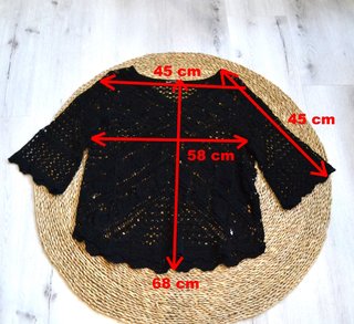 Túnica Pareo Verano Boho Calada Negra