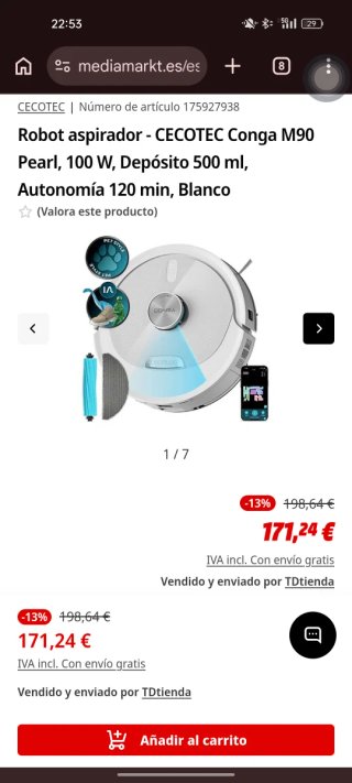 Robot Aspirador Cecotec Conga M90 inhalambrica