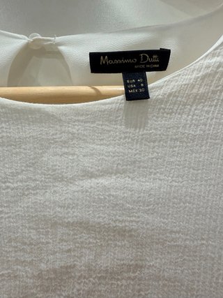 Blusa Massimo Dutti color crema talla L