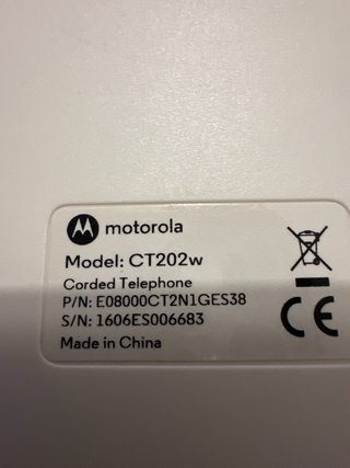 Teléfono Motorola con Altavoz Blanco