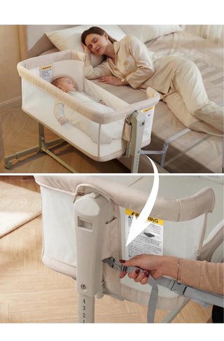 Culla Neonato Fianco Letto 3-in-1
