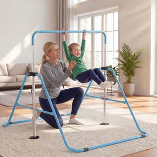 Barra de gimnasia plegable para niños con base