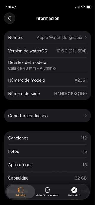 Apple Watch Grigio/Argento