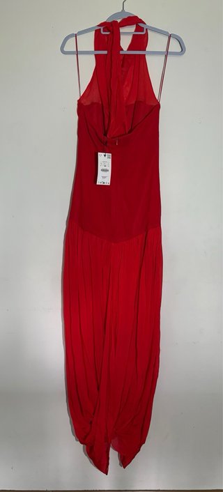 Vestido largo Zara rojo