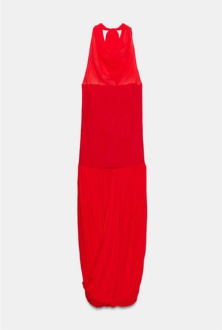 Vestido largo Zara rojo