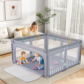 Caja para niños 150 x 150 cm sin montaje y cuna pa