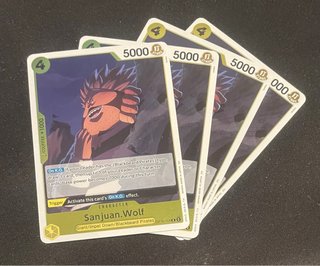 4 Cartas One Piece Sanjuan.Wolf OP16-106