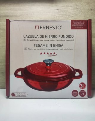 Cazuela y Olla Hierro Fundido ERNESTO Roja