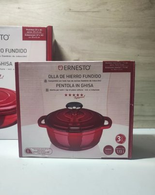Cazuela y Olla Hierro Fundido ERNESTO Roja