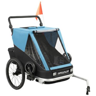 Remolque de bicicleta para niños, 2 plazas, remolq
