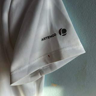 Camisa blanca de tenis transpirable - unisex