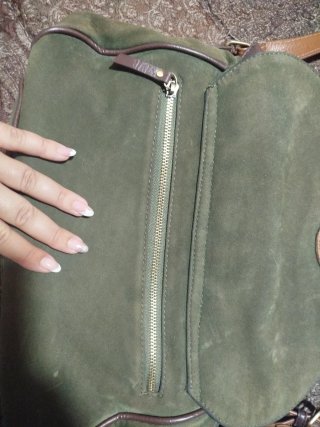 Bolso de ante verde
