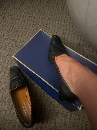 Zapatos de piel tacón cuadrado