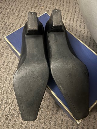 Zapatos de piel tacón cuadrado