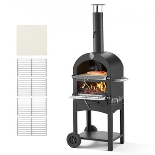 Horno de pizza exterior, horno de pellets de 12",
