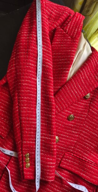 Americana Tweed Zara Roja