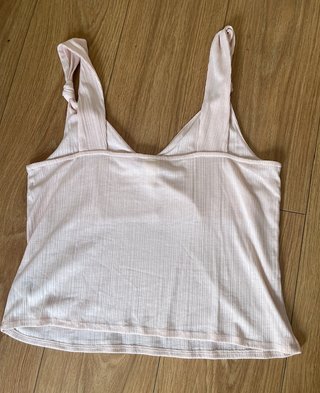 Top camiseta H&M rosa de tirantes