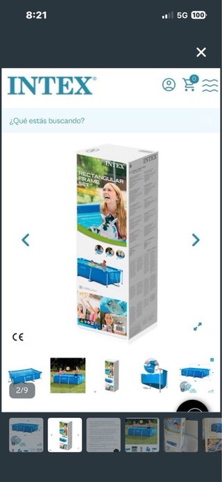 Piscina GRANDE desmontable INTEX 260x160x65cm