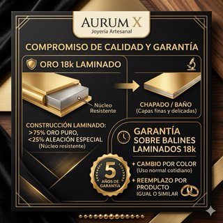 Pulseras Pareja Balines Oro 18k Laminado