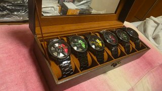 Set 6 Relojes MEIBO Acero Llantas Coche +Caja Lujo