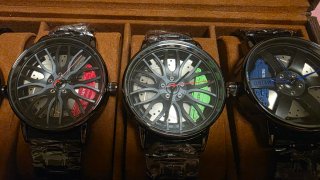 Set 6 Relojes MEIBO Acero Llantas Coche +Caja Lujo