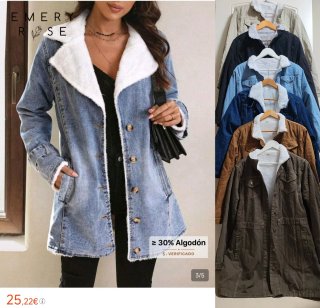 Chaquetas mujer azul, roja