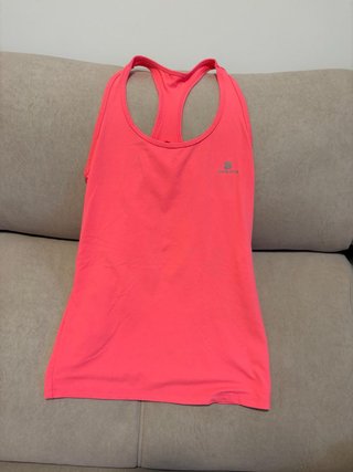 Camiseta tirantes running Domyos rosa