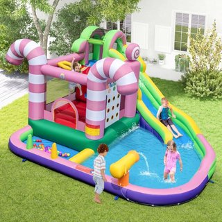 Castillo inflable para niños con tobogán, Inflable