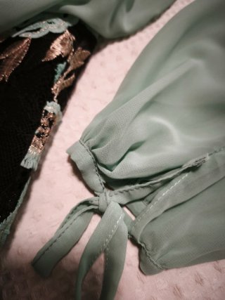Vestido Nati Jiménez Negro y Verde
