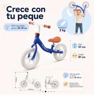 Bicicleta sin pedales Almar Baby azul