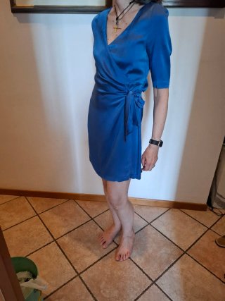 Abito Maliparmi seta stretch blu taglia 44