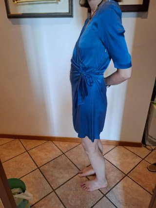 Abito Maliparmi seta stretch blu taglia 44