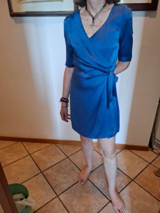 Abito Maliparmi seta stretch blu taglia 44