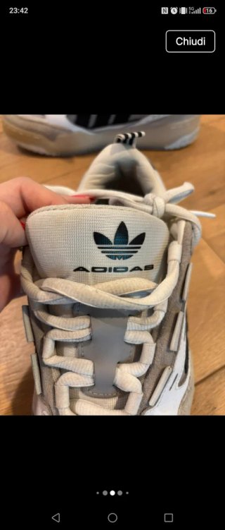 Scarpe Adidas grigie bianche taglia 40.5