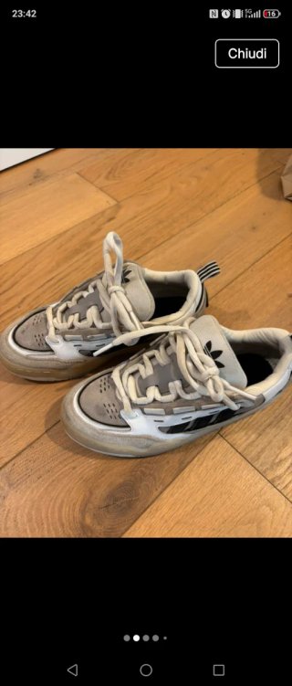 Scarpe Adidas grigie bianche taglia 40.5