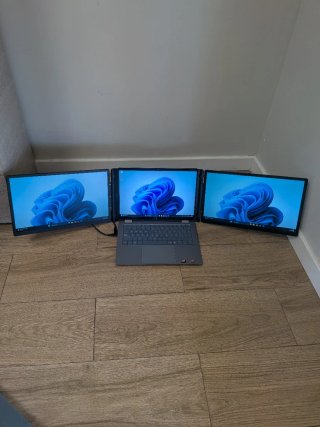 Extensor triple pantalla 15.6 portátil