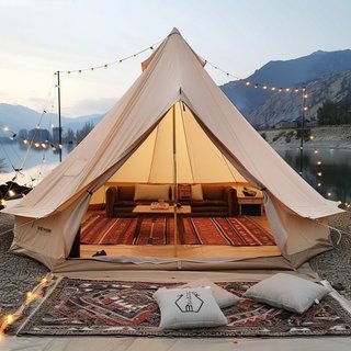 Tienda de Lona Bell, Yurt de 4 Estaciones de 6 m/1