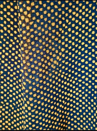Miniabito estivo blu e giallo ocra made in Italy