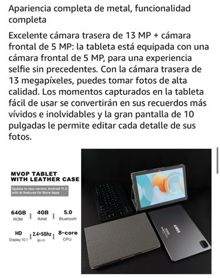 Tablet 10” 4GB y 64GB - Nueva a estrenar