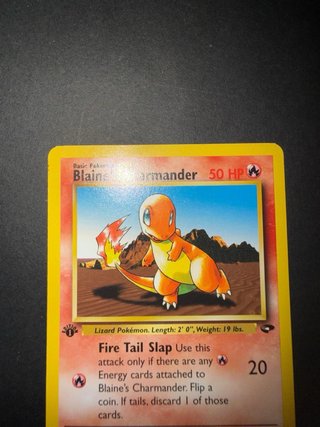 Carta Pokémon Blaine's Charmander 1 Ed.