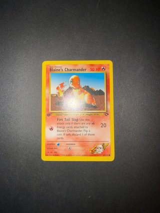 Carta Pokémon Blaine's Charmander 1 Ed.