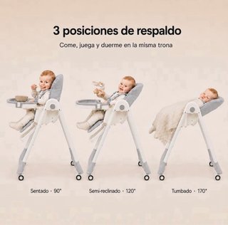 Trona Plegable Bebé ALMAR Elevable Rosa